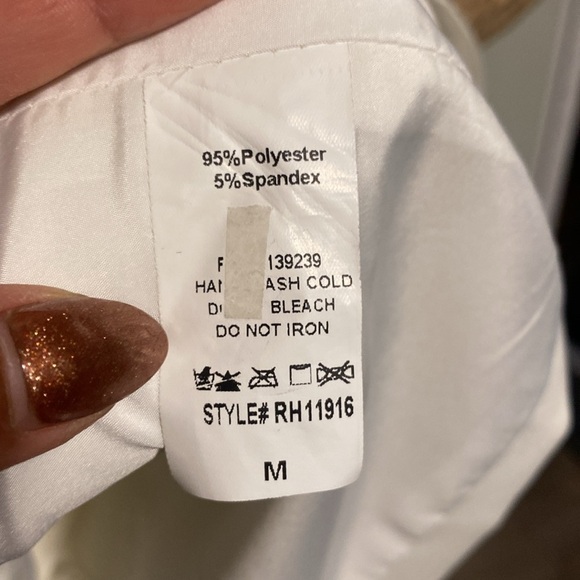 DO+BE | Strapless White/Ivory Dress - Clear straps Optional - Slit - Medium - Picture 5 of 6